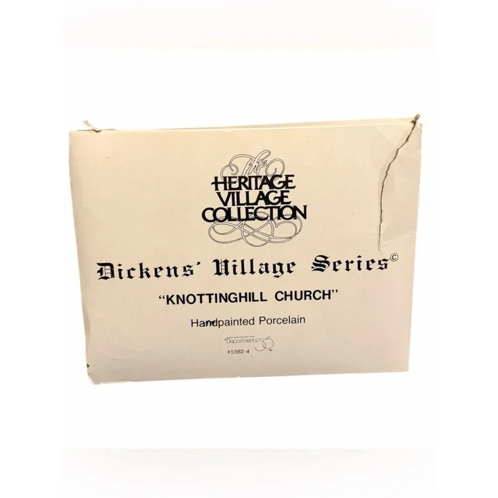 Dept 56 Knottinghill Church Dickens Village Series #5582-4 Heritage 1989 EUC Box